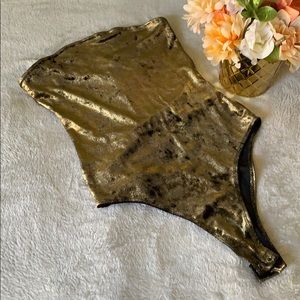 FOREVER velvet bodysuit size S